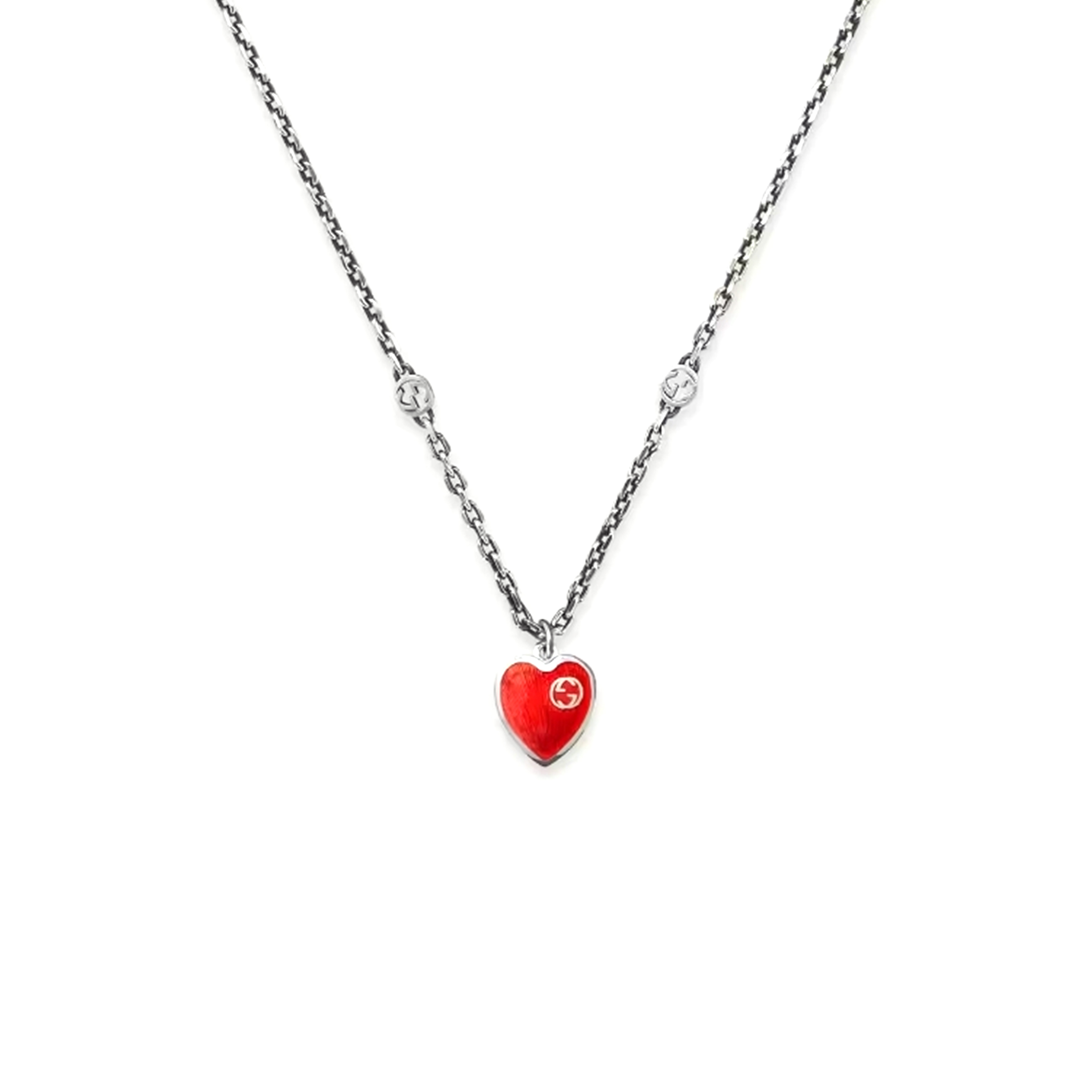 GUCCI RED HEART NECKLACE 645545